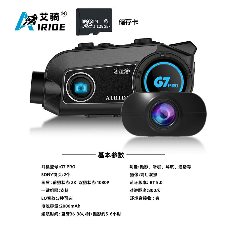 Bluetooth Helmet Headset with Video Capabilities