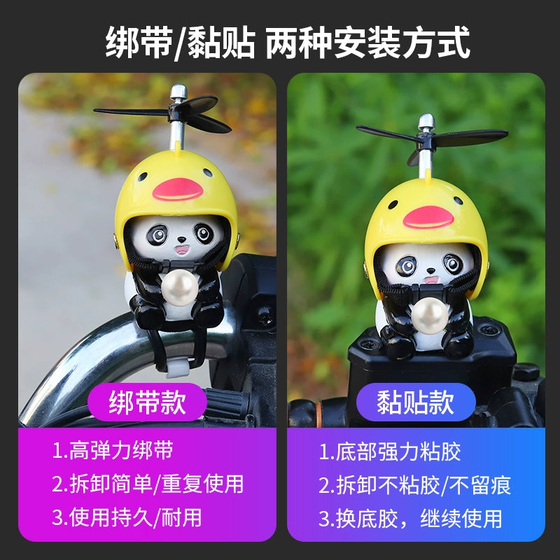 Panda Windmill Motorcycle Charm